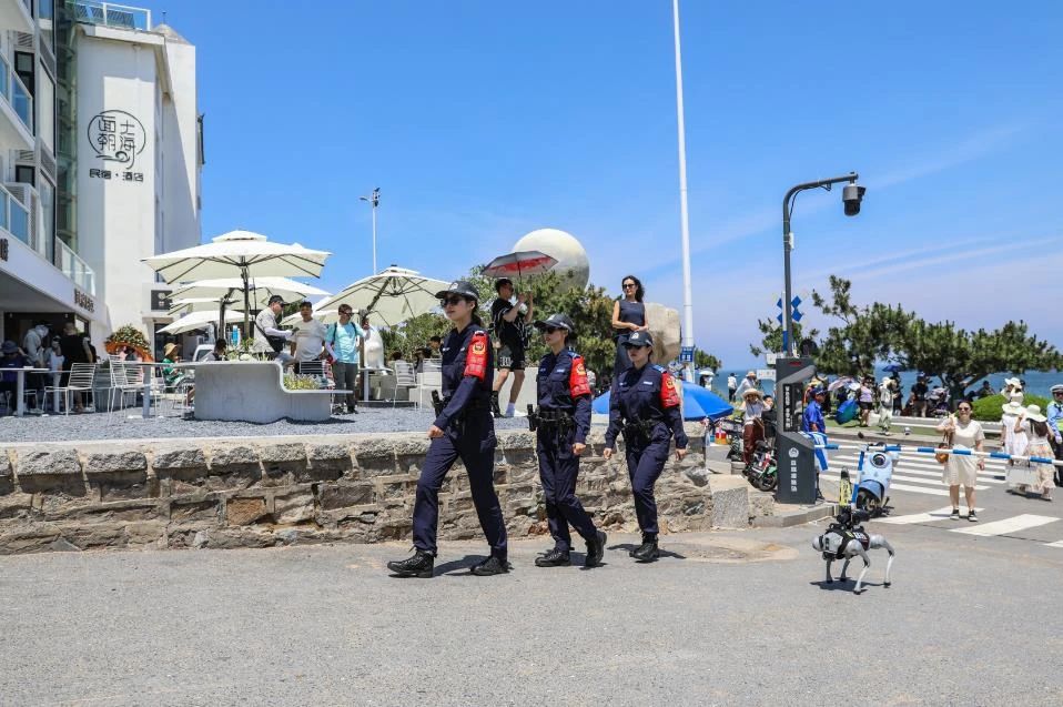 “新警”上崗！高區(qū)警用機器狗首次亮相火炬八街